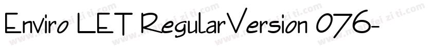 Enviro LET RegularVersion 076字体转换